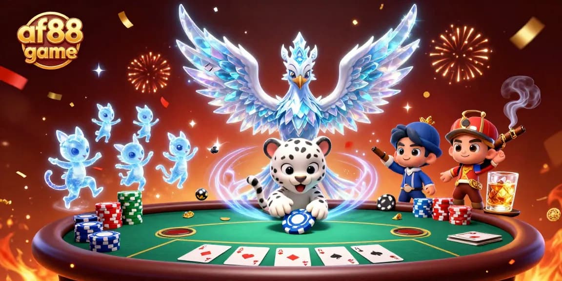 Engage with the vibrant af88 game experience featuring lively characters and casino elements.
