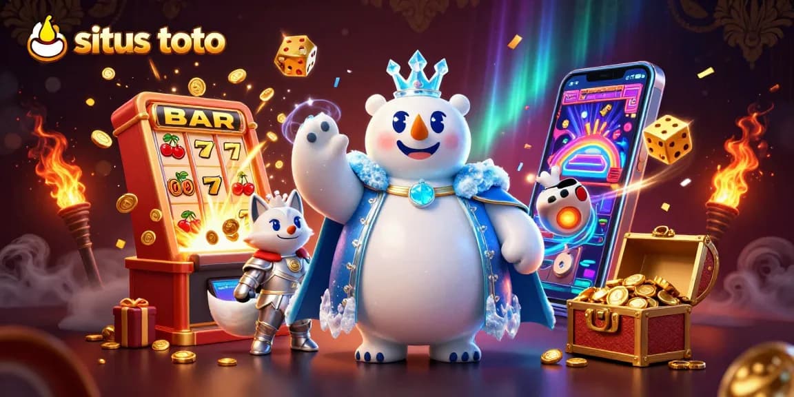 Menangkan jackpot di situs toto dengan mesin slot berkilau dan karakter kartun yang memikat.