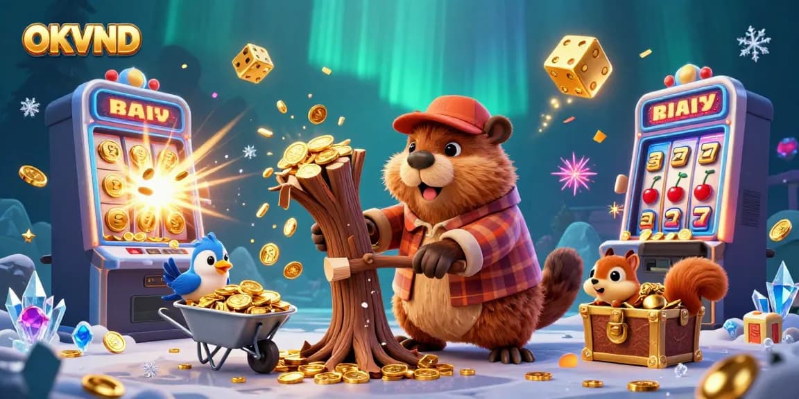 Join the fun at OKVND, where gold coins rain down as you play thrilling casino games.