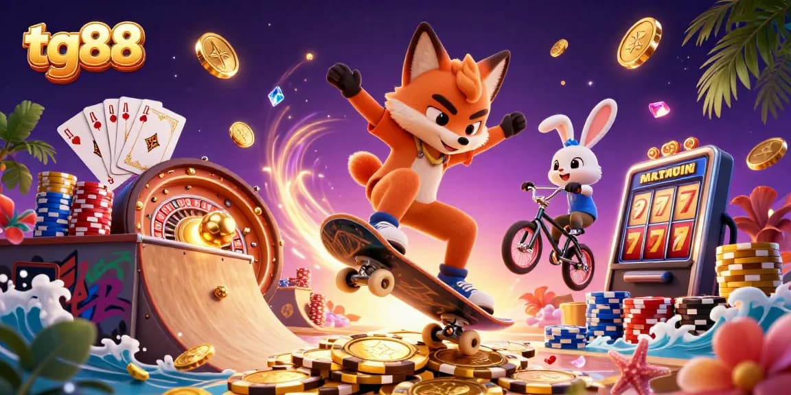 Experience exciting gameplay at tg88 with vibrant casino elements and dynamic characters.