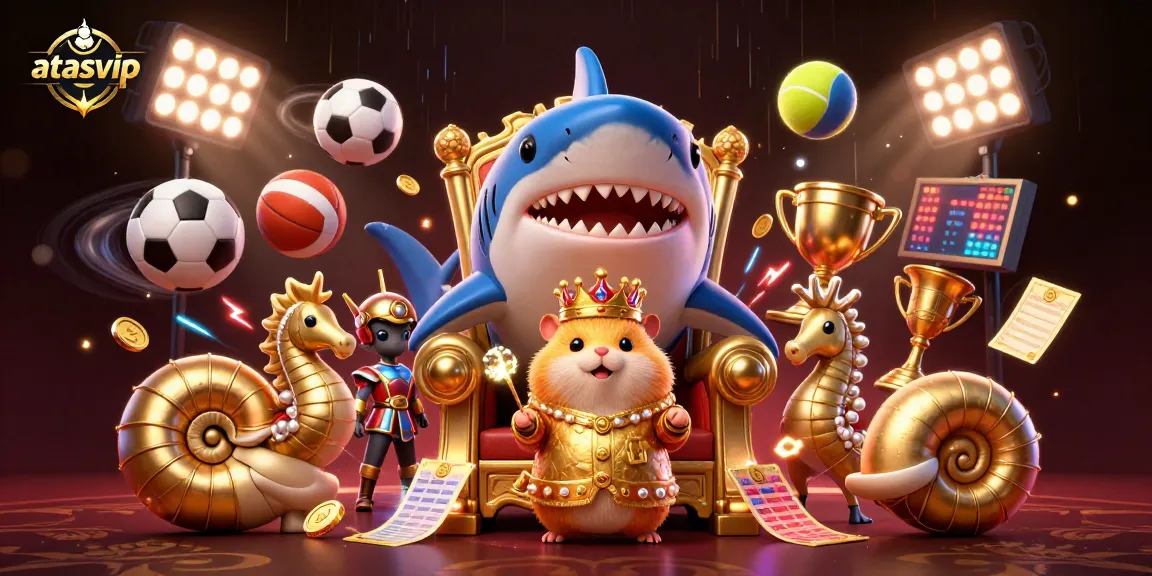 Engage with the thrilling atmosphere of atasvip, showcasing sports betting excitement and vibrant casino elements.