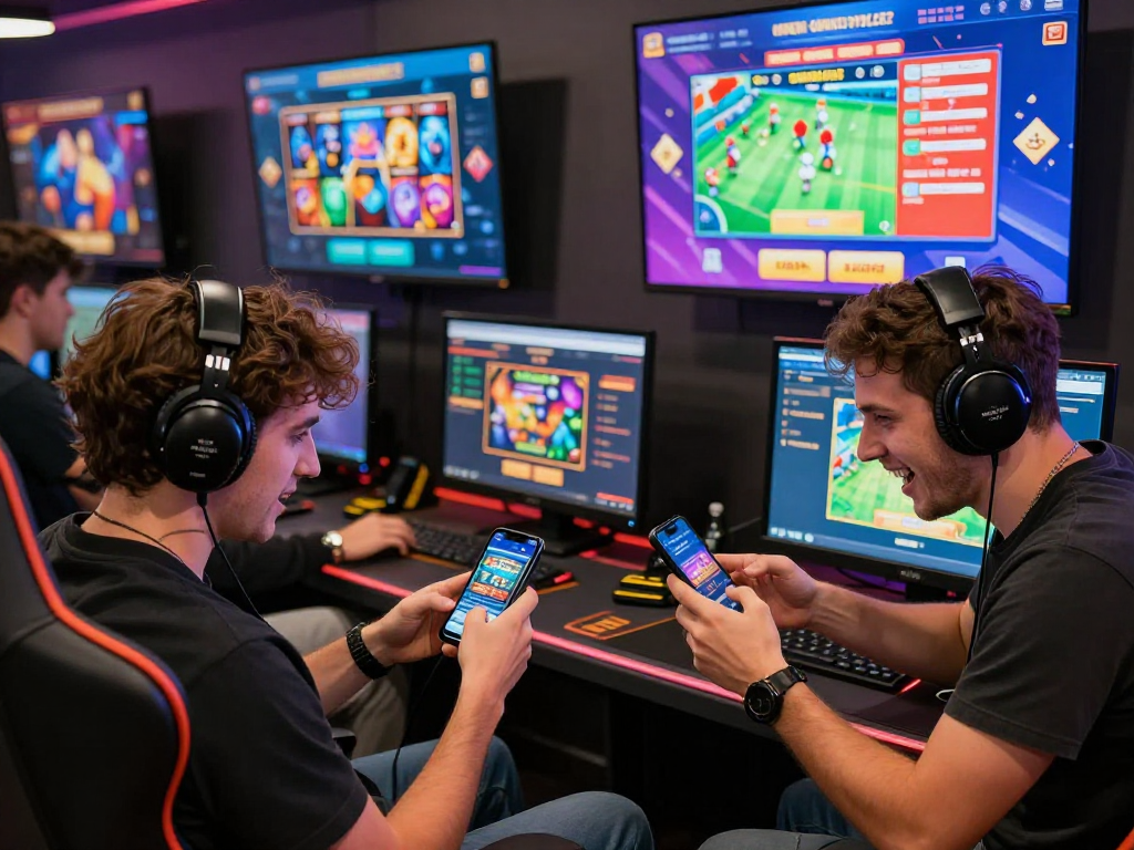 Scena di utenti sui siti non AAMS sicuri mentre esplorano giochi e promozioni.