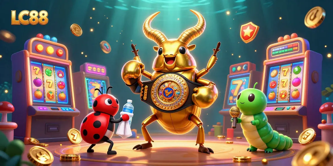 LC88 captivates players with a vibrant casino-themed showdown including slot machines and game elements.