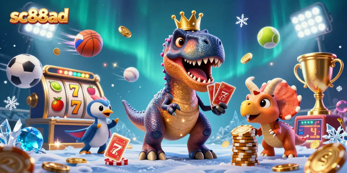 Engage in thrilling slots and jackpots at sc88ad, showcasing a vibrant gaming scene with dynamic characters.