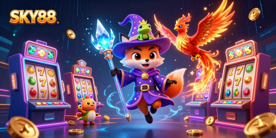 Engage with the mystical SKY88 online casino experience featuring vibrant elements and characters.