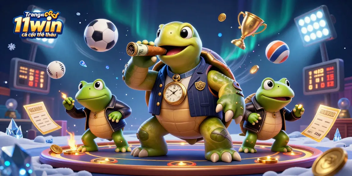 Bet with Trang chủ 11win cá cược thể thao in a lively and colorful sports betting scene featuring engaging characters.