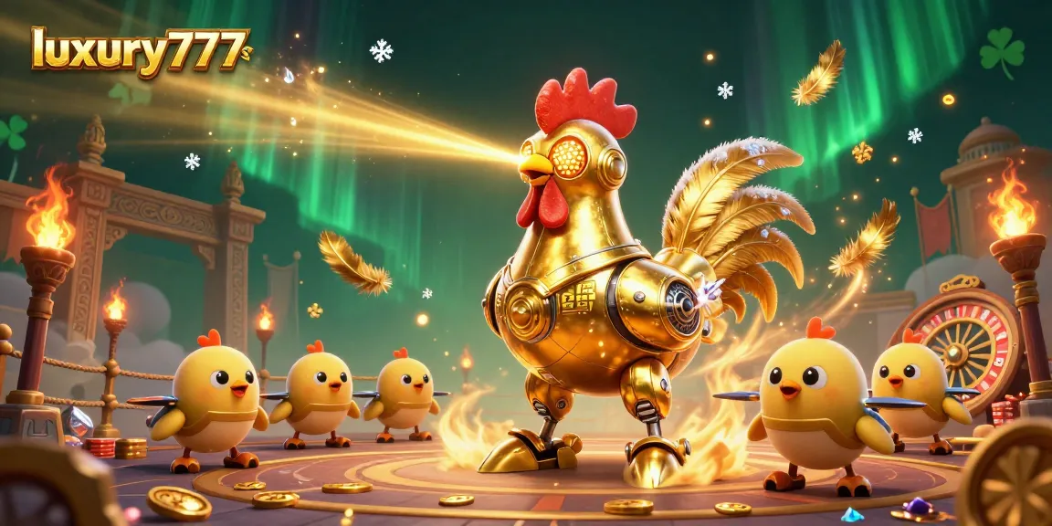 Experience thrilling gameplay with luxury777 in a vibrant 3D casino scene featuring unique characters.
