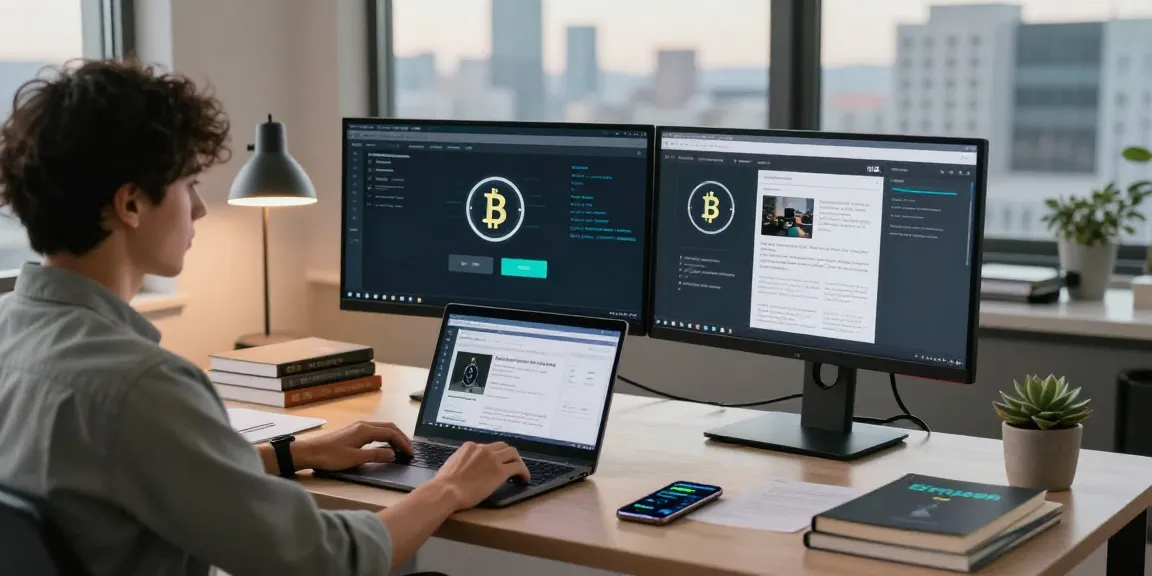 Recover lost crypto in a modern office setup showcasing digital recovery techniques.