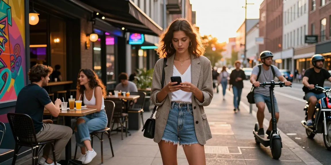 Gái gọi tham gia vào không khí thành phố sôi động dưới ánh đèn neon, tạo sự trẻ trung và năng động.