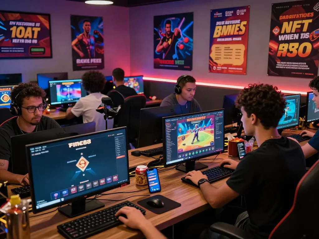 Exciting gaming scene at FIVE88 with diverse players enjoying immersive betting experience.