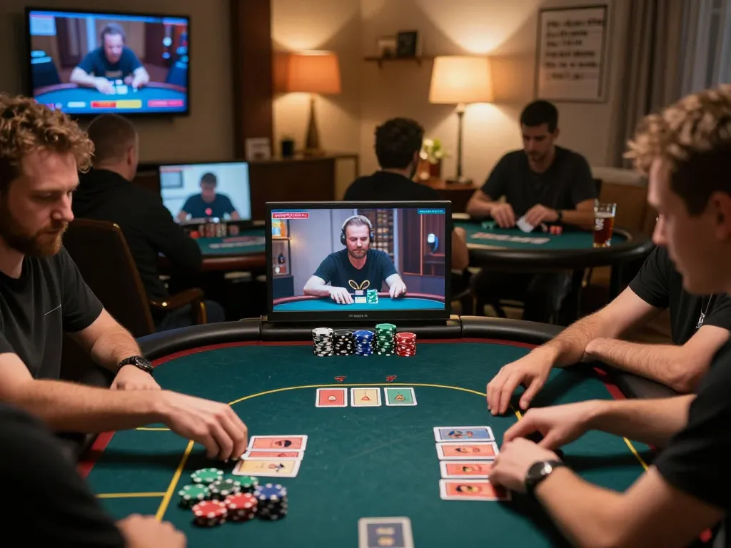 Engaging online gaming scene with players enjoying game 98win at home, focusing on strategy.