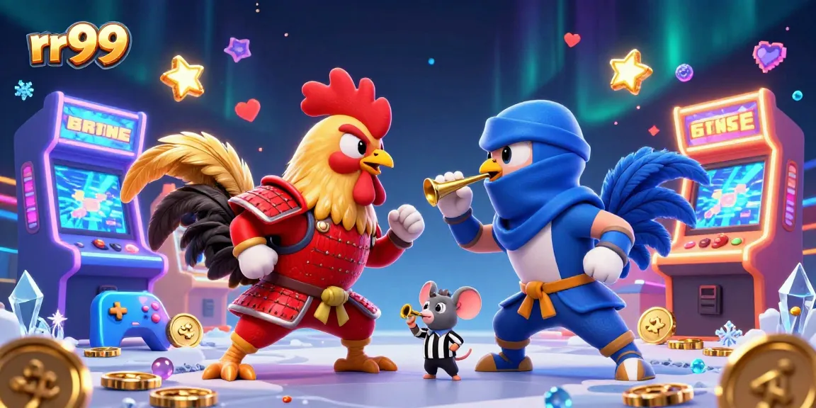 rr99 betting action with cartoon roosters in combat, high-stakes casino atmosphere
