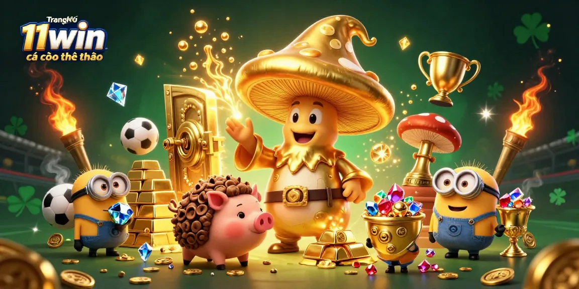 Engage in thrilling sports betting with Trang chủ 11win cá cược thể thao featuring a magical wizard and treasures.